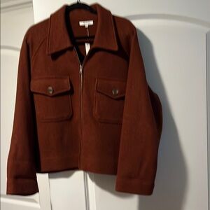 Madewell rust colored 
Jacket Tailored Cropped Design